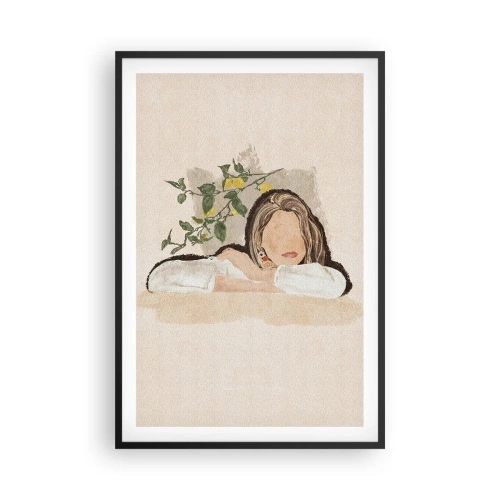Poster in einem schwarzem Rahmen - Südländische Schönheit - 61x91 cm