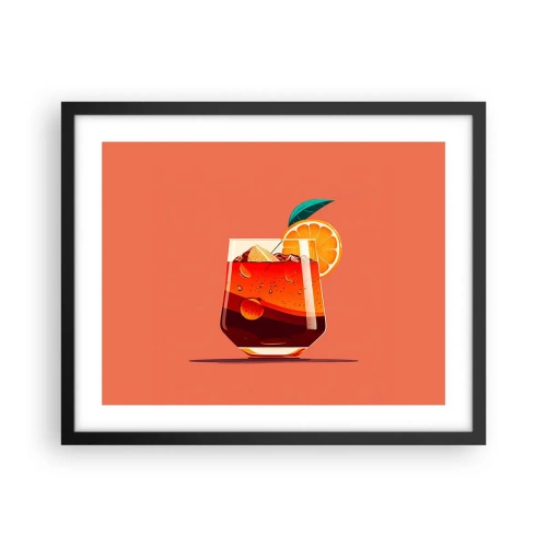 Poster in einem schwarzem Rahmen - Sommerliche Erfrischung - 50x40 cm