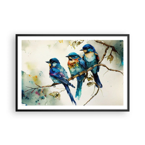 Poster in einem schwarzem Rahmen - War er beleidigt? - 91x61 cm