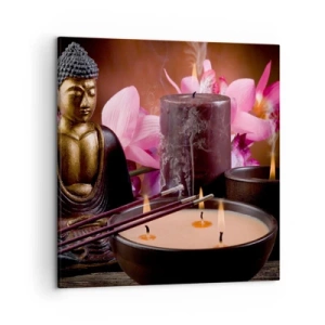 Bild auf Leinwand - Leinwandbild - Den Geist frei machen, den Körper beruhigen - 50x50 cm