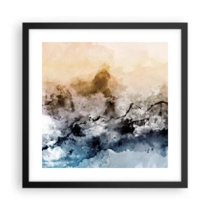 Poster in einem schwarzem Rahmen - In einer Nebelwolke ertrunken - 40x40 cm