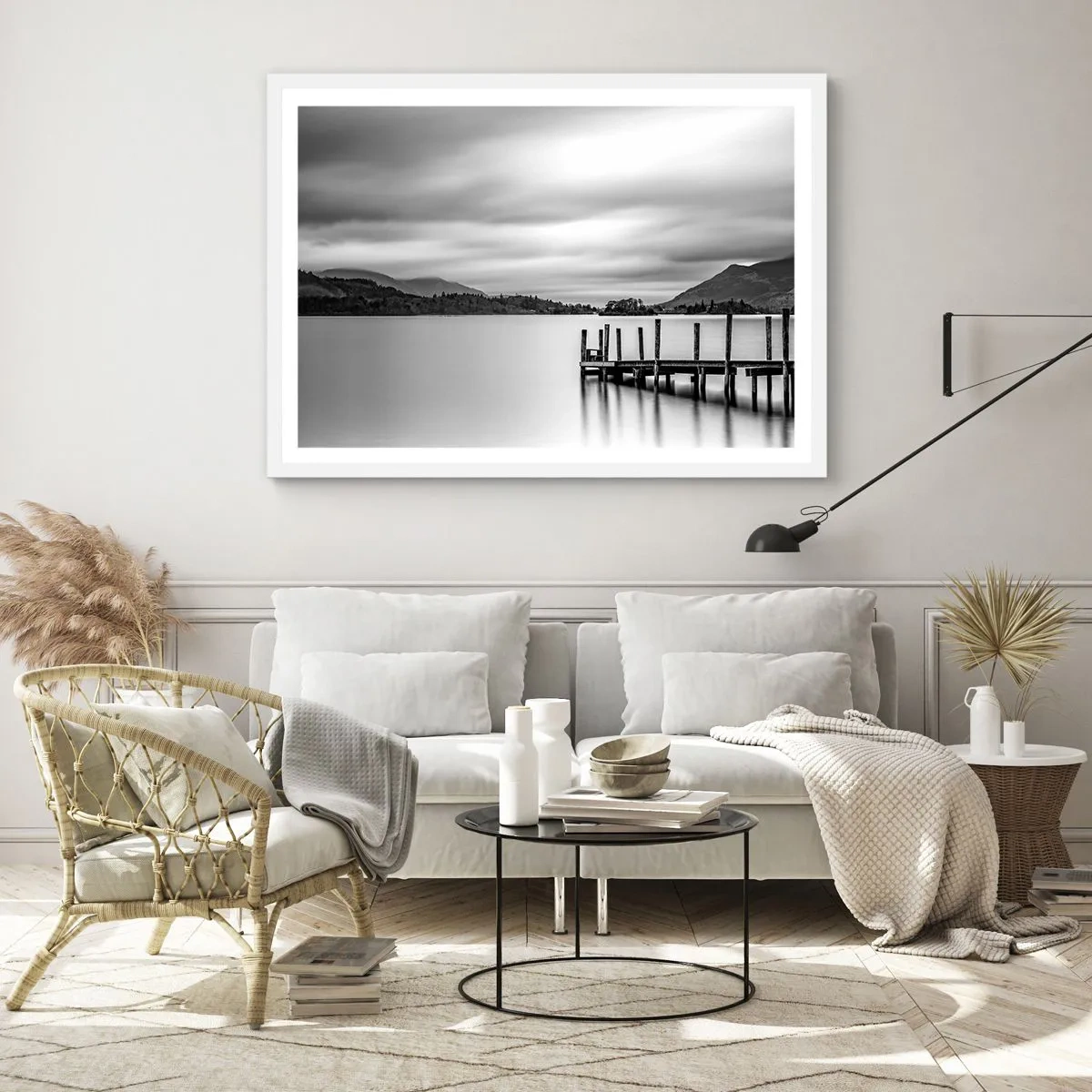 Poster in einem weißen Rahmen - Milde und Kraft - 100x70 cm