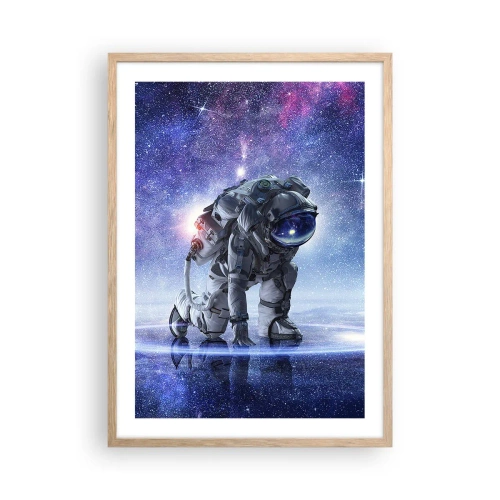 Poster in einem Rahmen aus heller Eiche - Der Sternenhimmel über mir - 50x70 cm