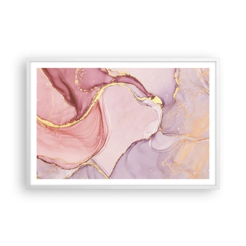 Poster in einem weißen Rahmen - Eine Liebkosung der Farben - 91x61 cm