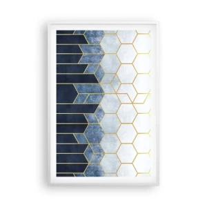 Poster in einem weißen Rahmen - Komposition im synkopischen Rhythmus - 61x91 cm