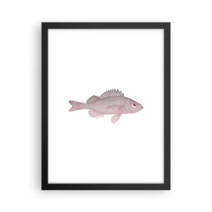 Poster in einem schwarzem Rahmen - Großäugiger Fisch - 30x40 cm