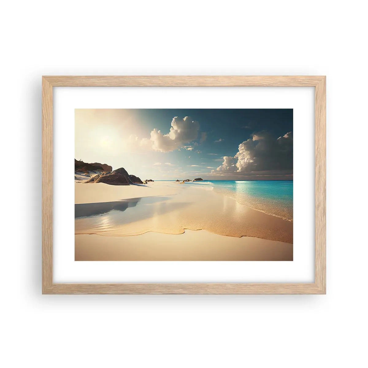 Poster in einem Rahmen aus heller Eiche - Erträumter Tag - 40x30 cm