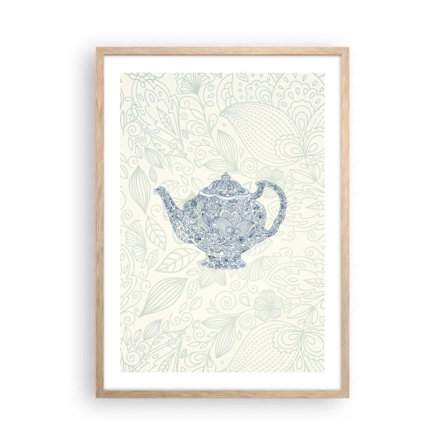 Poster in einem Rahmen aus heller Eiche - Tee-Charm - 50x70 cm