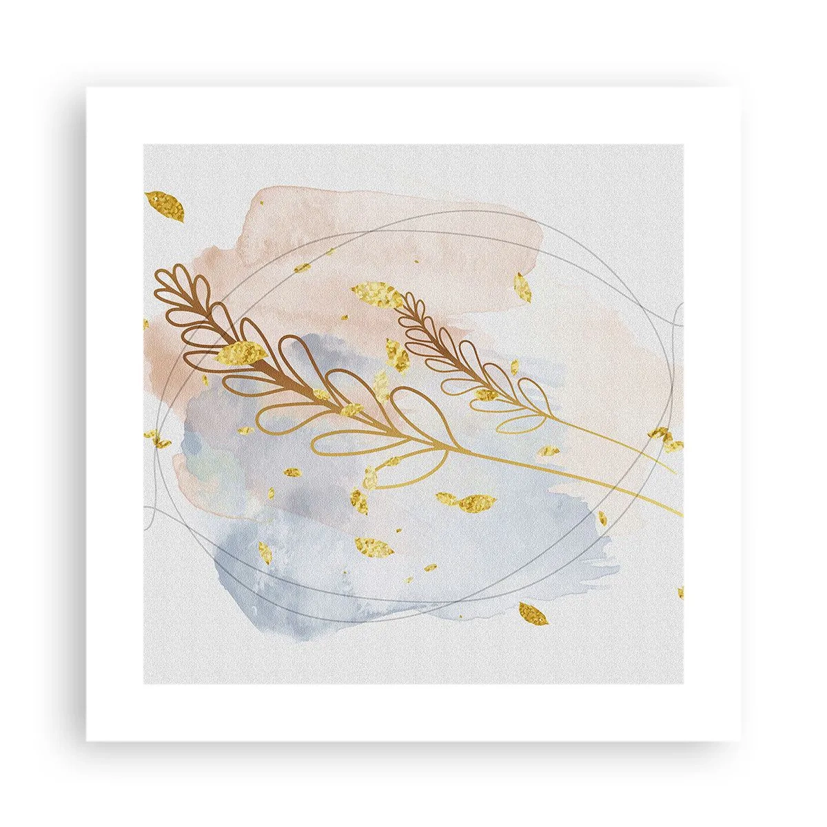 Poster - Goldenr Hauch - 40x40 cm