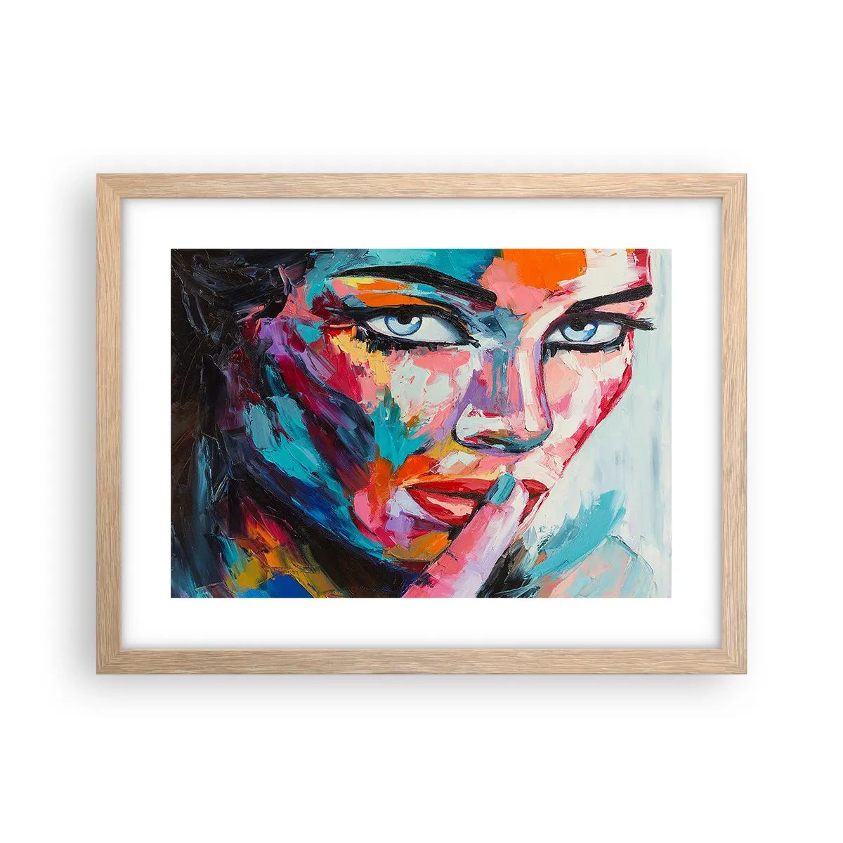 Poster in einem Rahmen aus heller Eiche - Unser erstes Geheimnis - 40x30 cm