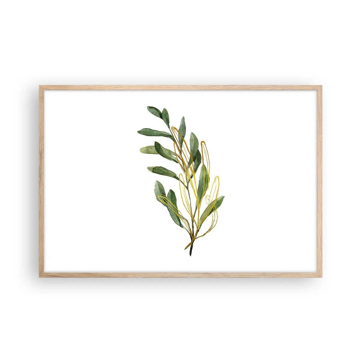 Poster in einem Rahmen aus heller Eiche - Alles was gut ist - 91x61 cm