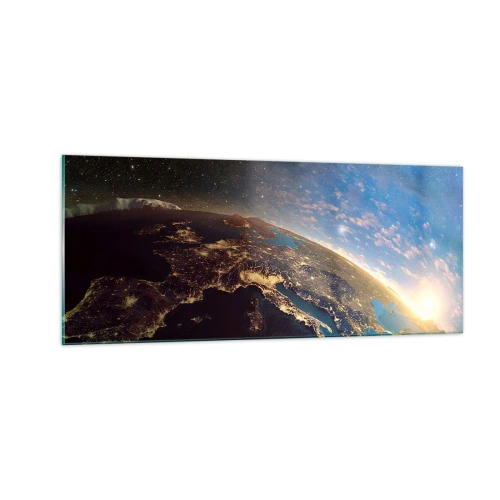 Glasbild - Bild auf glas - Schauen wir uns aus der Ferne an - 100x40 cm