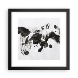 Poster in einem schwarzem Rahmen - Obwohl das Wahnsinn ist, steckt darin eine Methode? - 30x30 cm