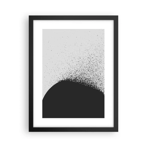 Poster in einem schwarzem Rahmen - Bewegung von Molekülen - 30x40 cm