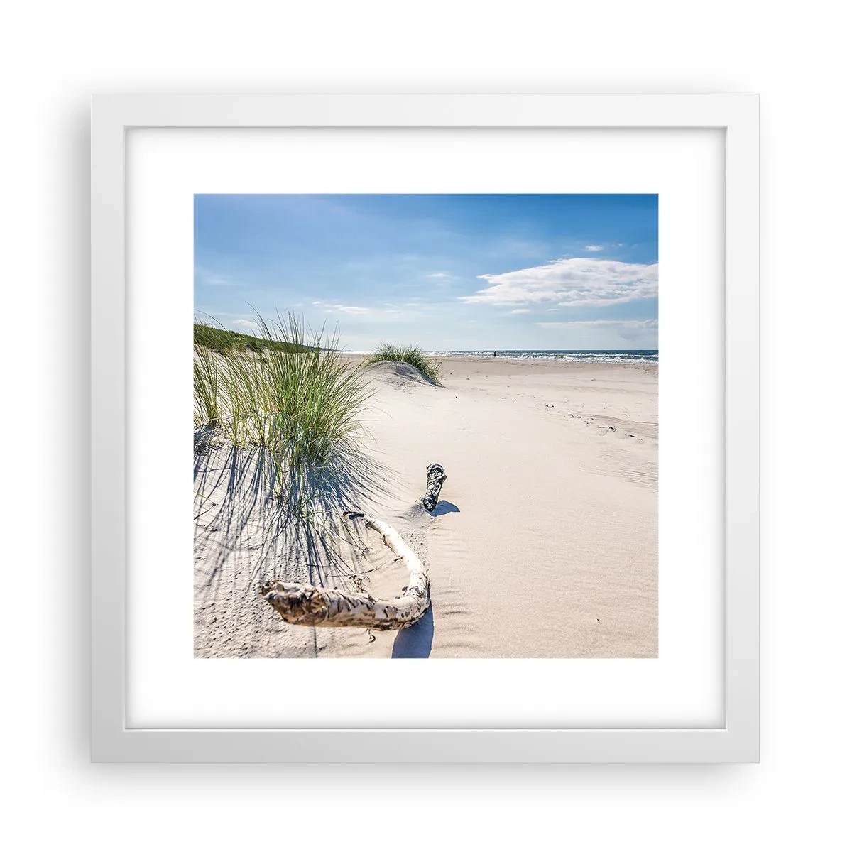 Poster in einem weißen Rahmen - Der schönste Strand? Ostsee-Strand - 30x30 cm