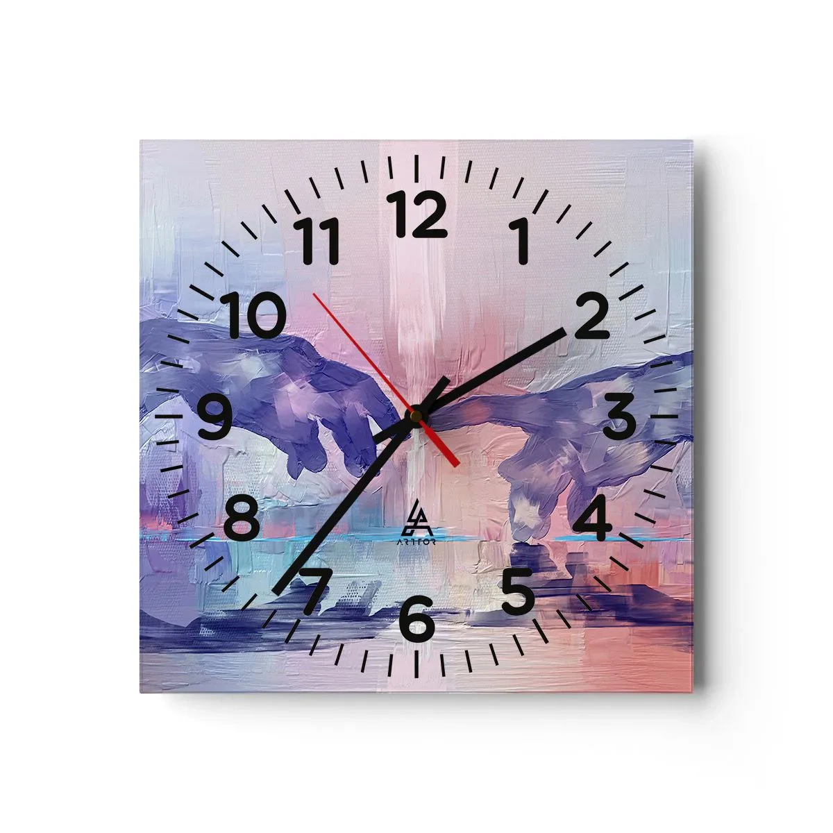 Wanduhr - Glasuhr - Göttlicher Funke des Lebens - 40x40 cm