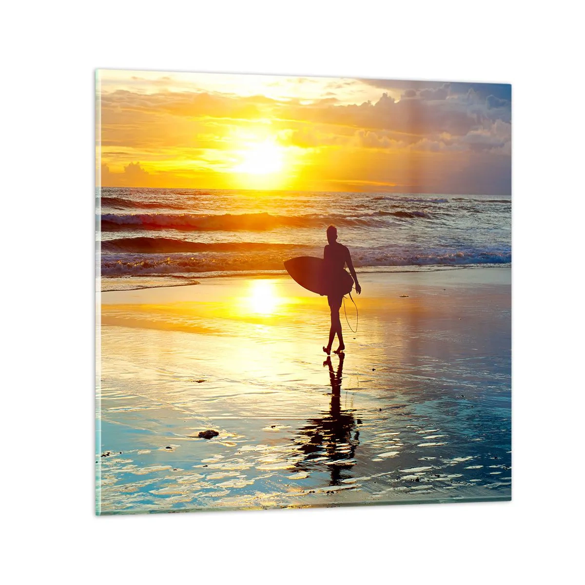 Glasbild - Bild auf glas - Die Rückkehr des Kriegers - 30x30 cm