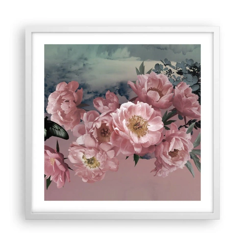 Poster in einem weißen Rahmen - Der Höhepunkt der Romantik - 50x50 cm