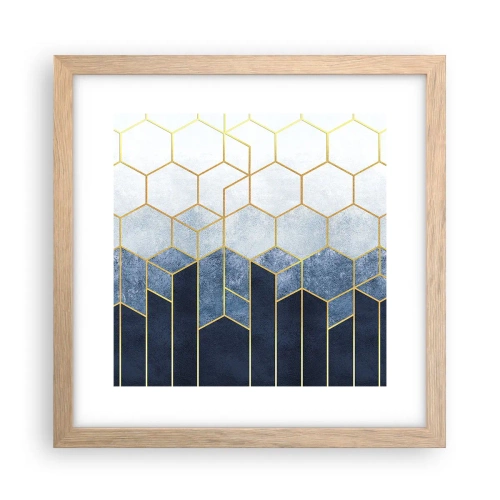 Poster in einem Rahmen aus heller Eiche - Komposition im synkopischen Rhythmus - 30x30 cm