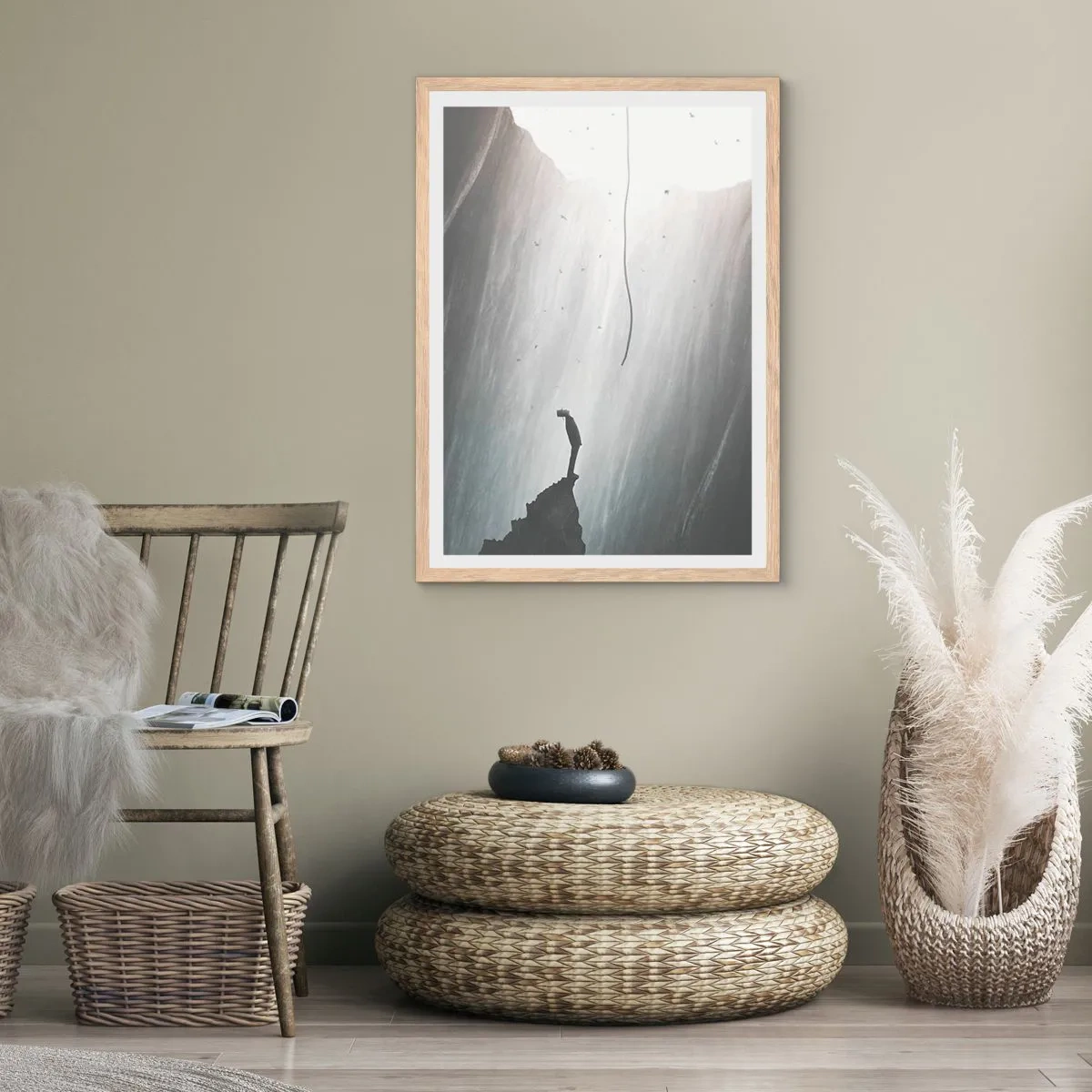 Poster in einem Rahmen aus heller Eiche - Es gibt immer einen Ausweg - 70x100 cm