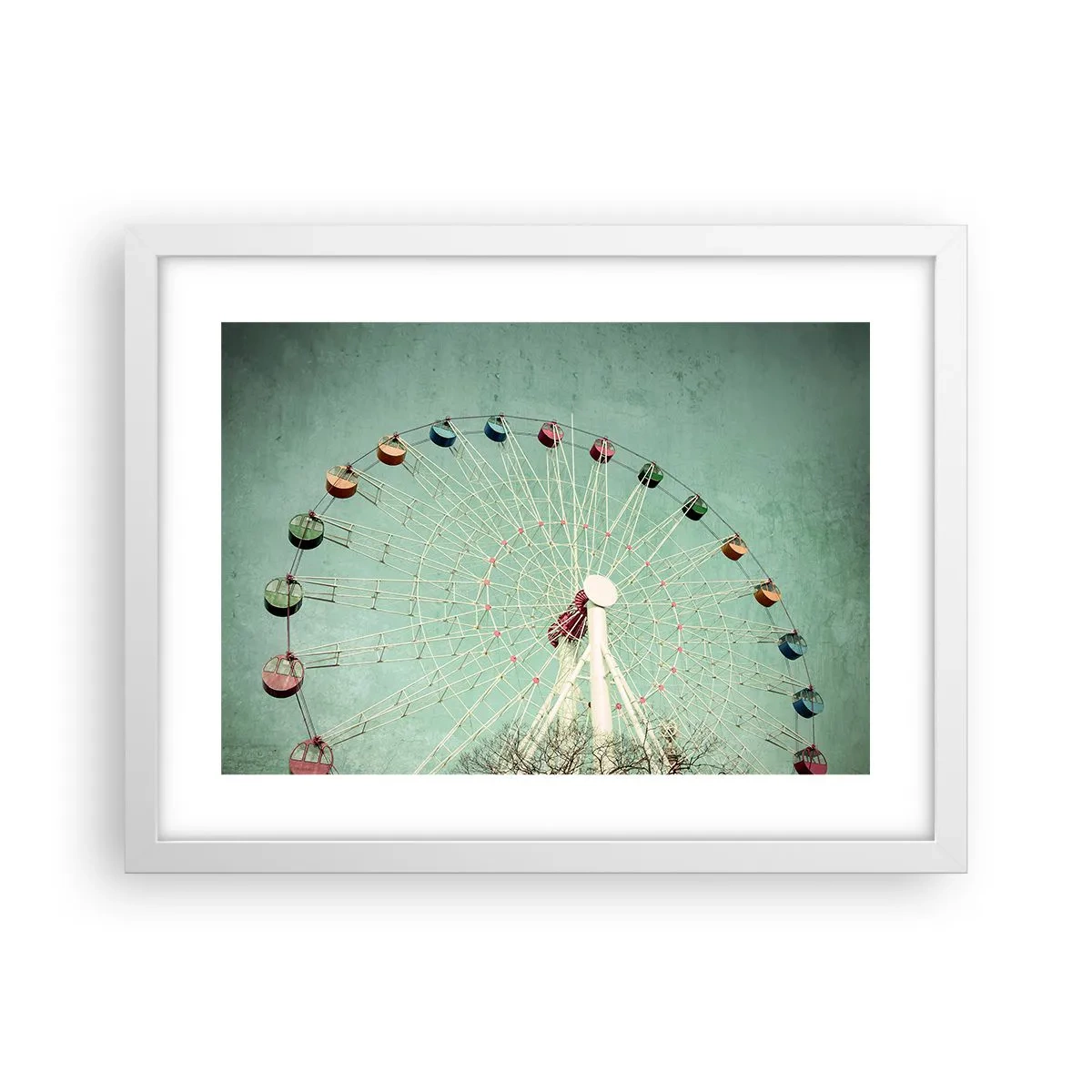 Poster in einem weißen Rahmen - Wir laden zum Spiel ein - 40x30 cm