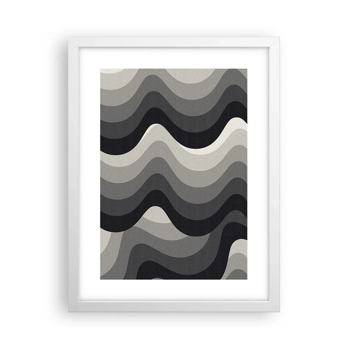 Poster in einem weißen Rahmen - Eine Welle nach der anderen - 30x40 cm