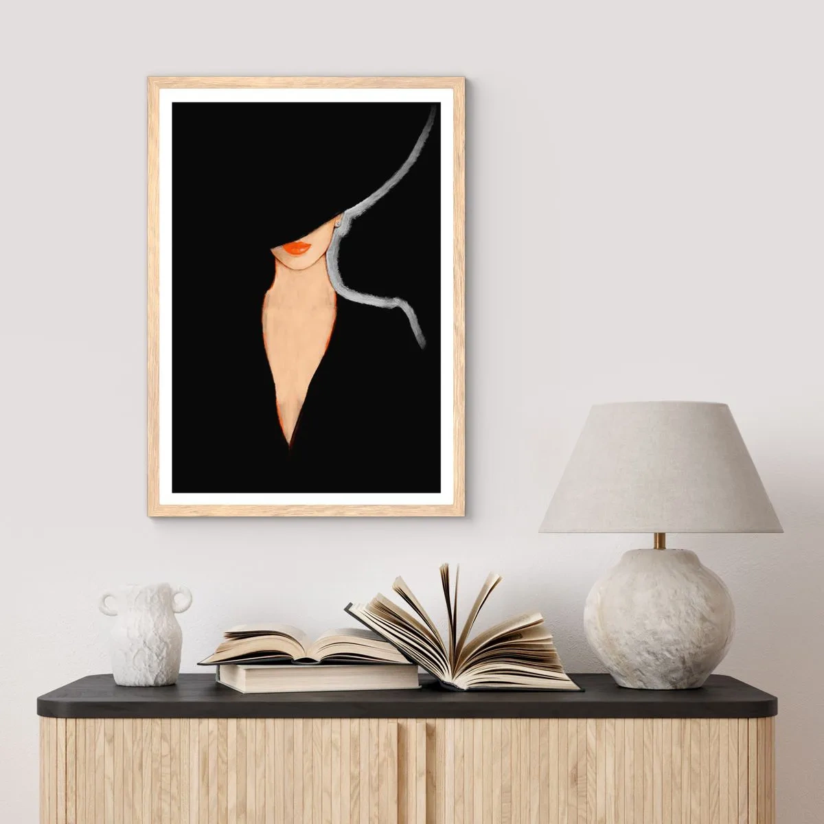 Poster in einem Rahmen aus heller Eiche - Eleganz und Stil - 70x100 cm