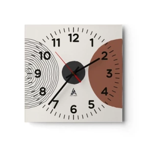 Wanduhr - Glasuhr - Das Zentrum der Aufmerksamkeit - 30x30 cm