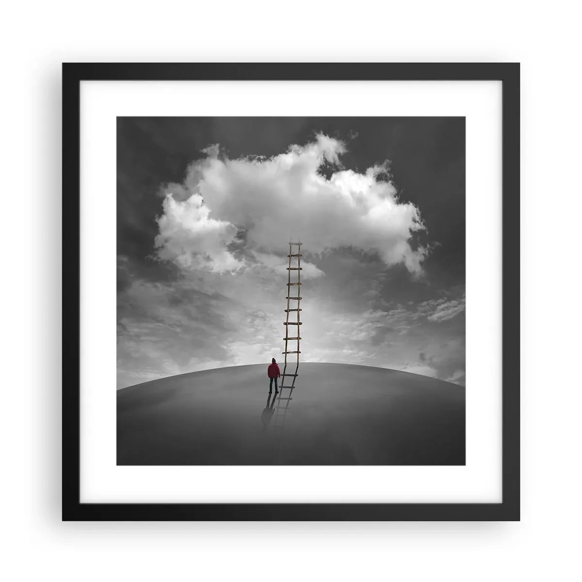 Poster in einem schwarzem Rahmen - Alles ist möglich - 40x40 cm