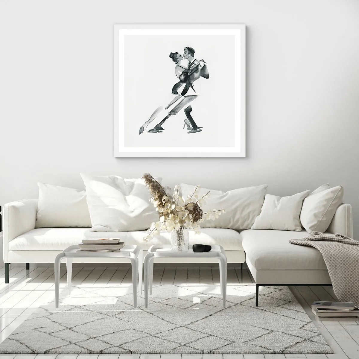 Poster in einem weißen Rahmen - In einem Schlag - 60x60 cm