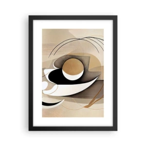 Poster in einem schwarzem Rahmen - Komposition: die Essenz des Wortes - 30x40 cm