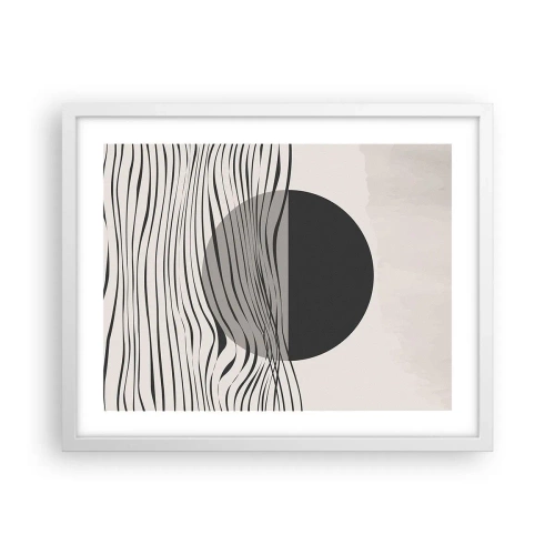 Poster in einem weißen Rahmen - Halbe Komposition - 50x40 cm