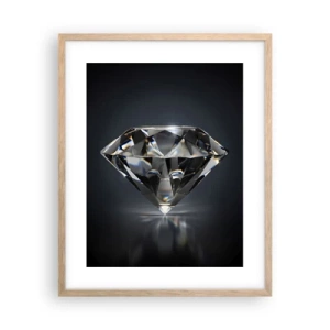 Poster in einem Rahmen aus heller Eiche - Beste Freundin - 40x50 cm