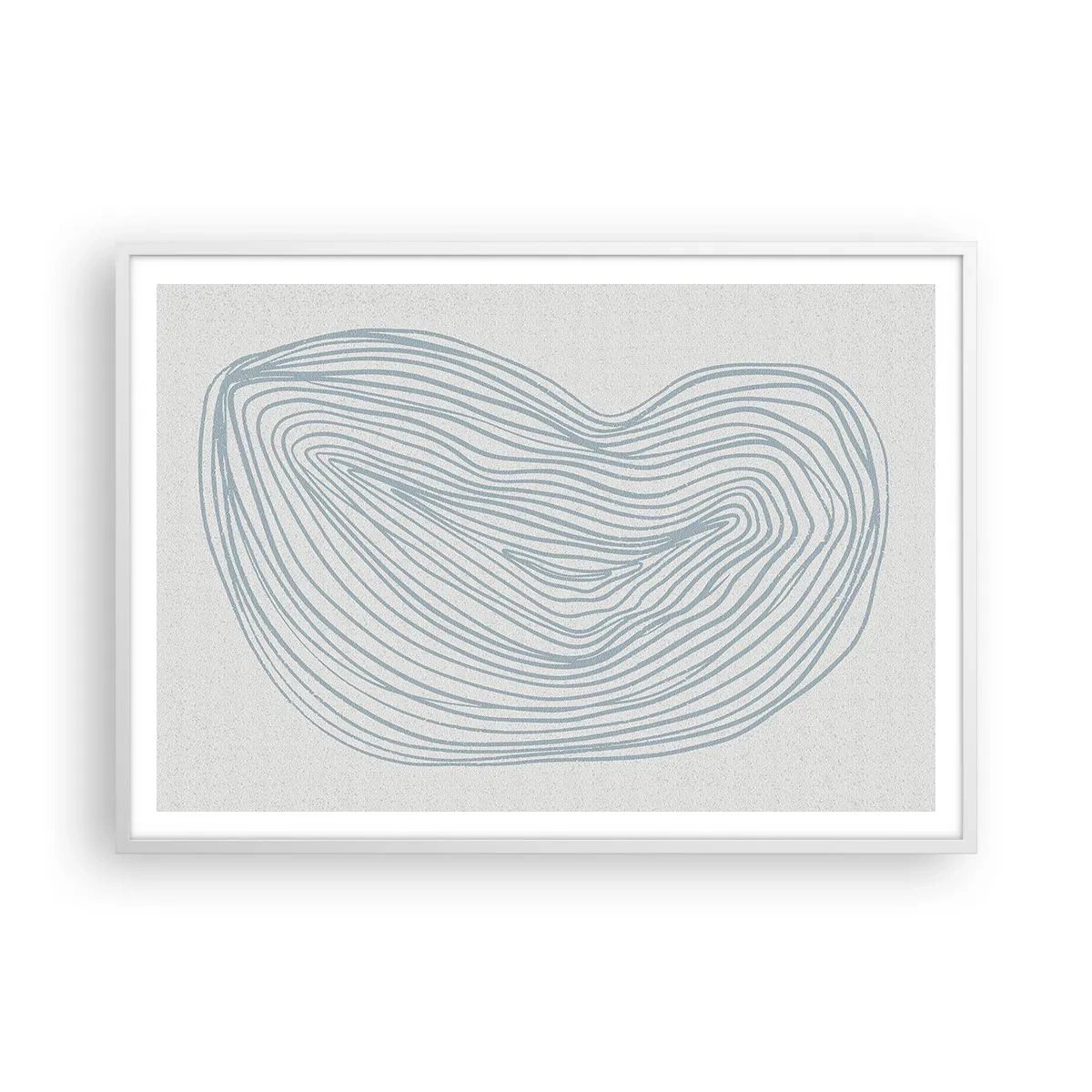 Poster in einem weißen Rahmen - Das Lächeln der Wassertropfen - 100x70 cm