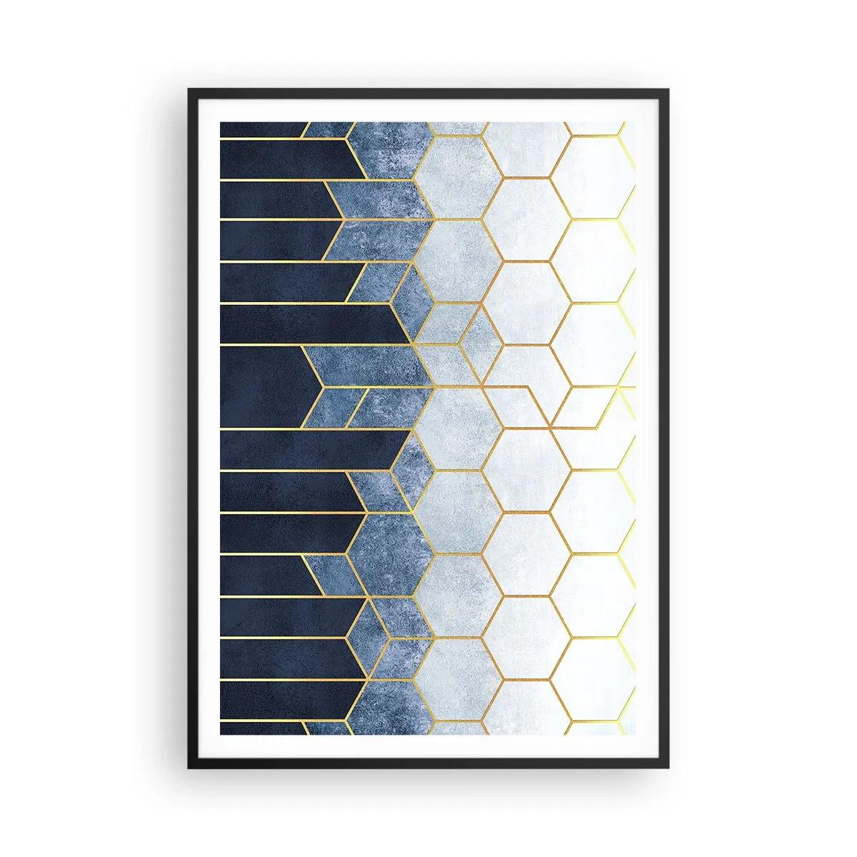 Poster in einem schwarzem Rahmen - Komposition im synkopischen Rhythmus - 70x100 cm