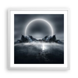 Poster in einem weißen Rahmen - Ende der Geschichte - 50x50 cm