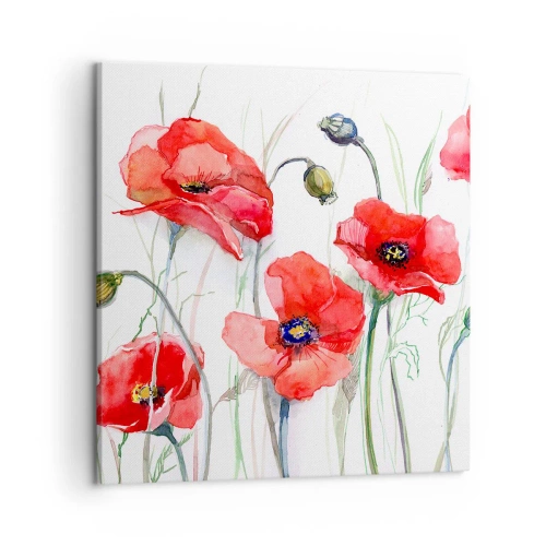 Bild auf Leinwand - Leinwandbild - Polnische Blumen - 50x50 cm