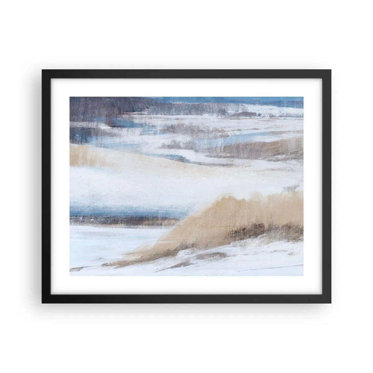 Poster in einem schwarzem Rahmen - Winterkomposition - 50x40 cm