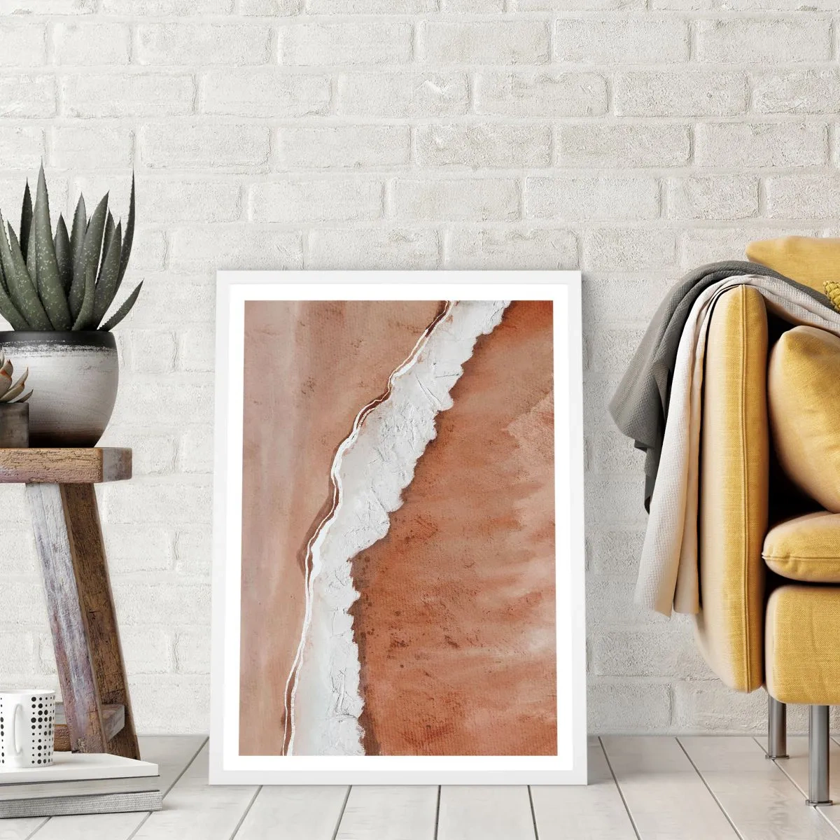 Poster in einem weißen Rahmen - In Farben der Erde - 30x40 cm