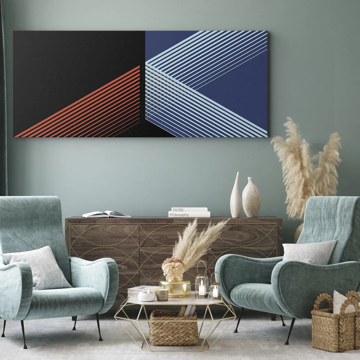 Bild auf Leinwand - Leinwandbild - Eine einfache Geschichte - 100x40 cm