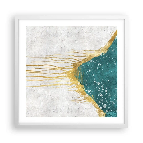 Poster in einem weißen Rahmen - Goldene Flut - 50x50 cm