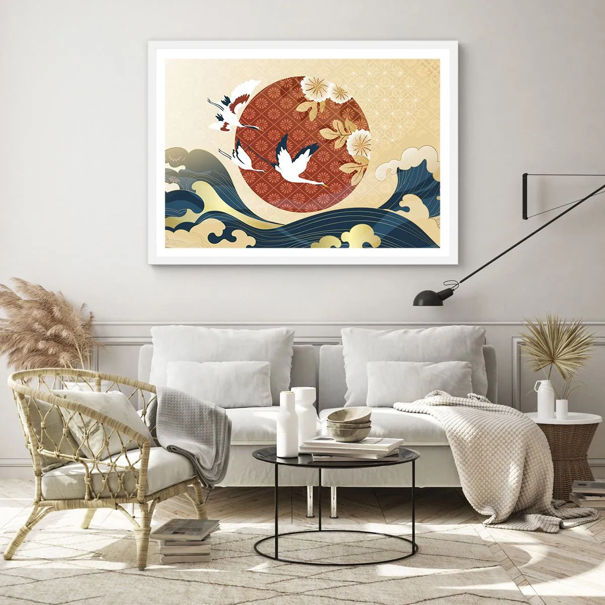Poster in einem weißen Rahmen - Japanisches Märchen - 70x50 cm