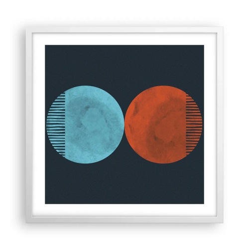 Poster in einem weißen Rahmen - Nur Geometrie? - 50x50 cm