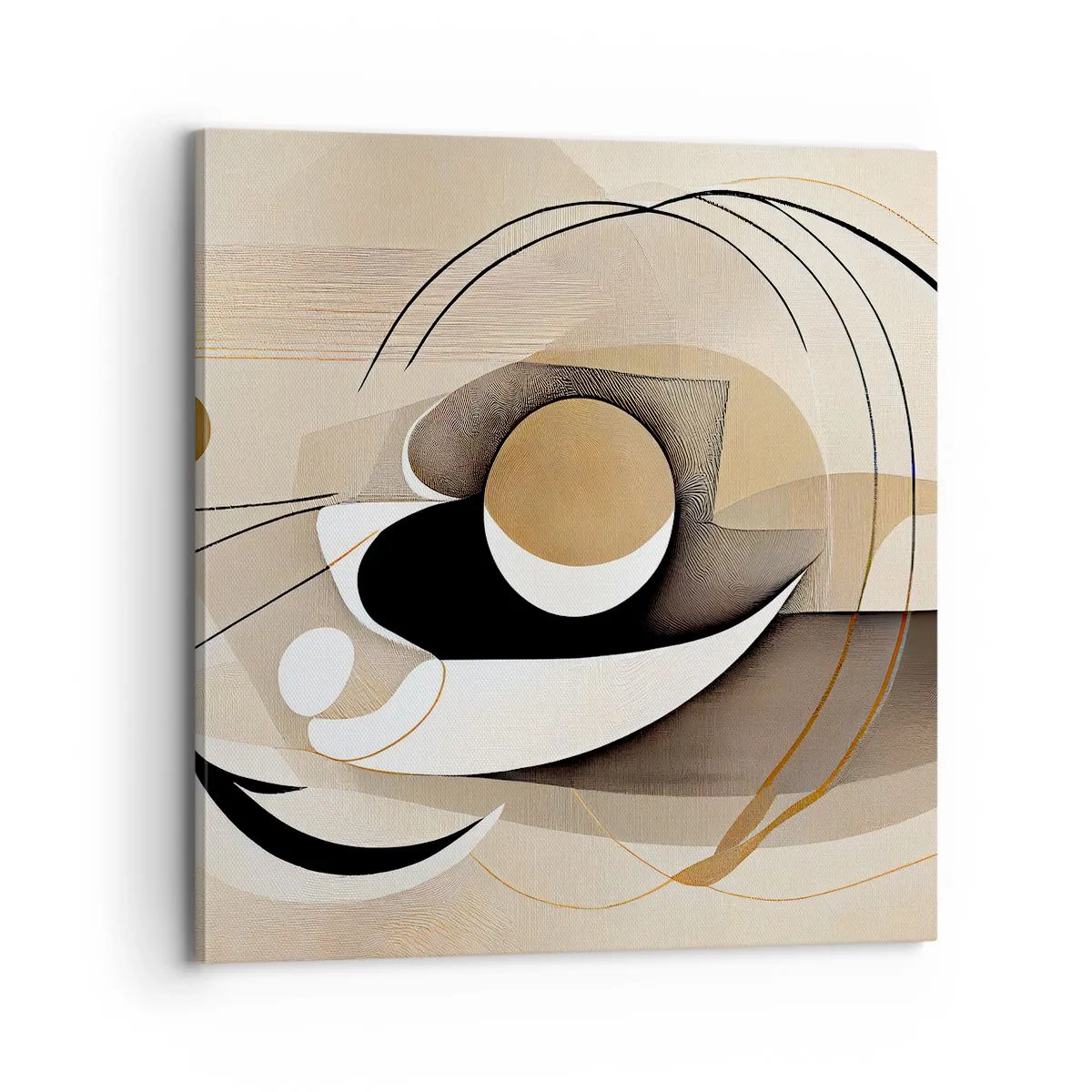 Bild auf Leinwand - Leinwandbild - Komposition: die Essenz des Wortes - 70x70 cm