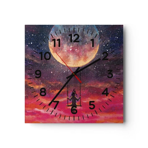 Wanduhr - Glasuhr - Traum - 40x40 cm