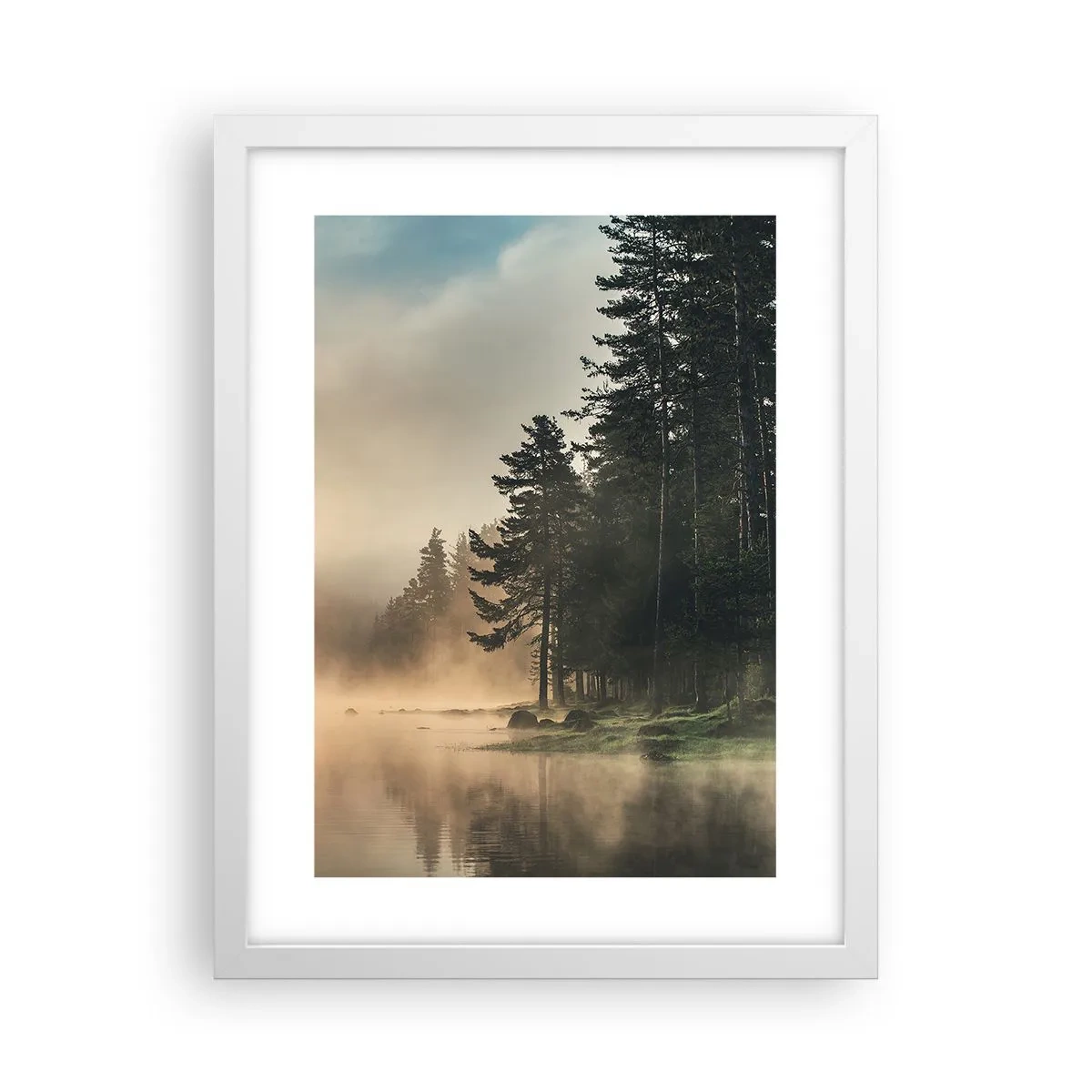 Poster in einem weißen Rahmen - Die Geburt des Tages - 30x40 cm