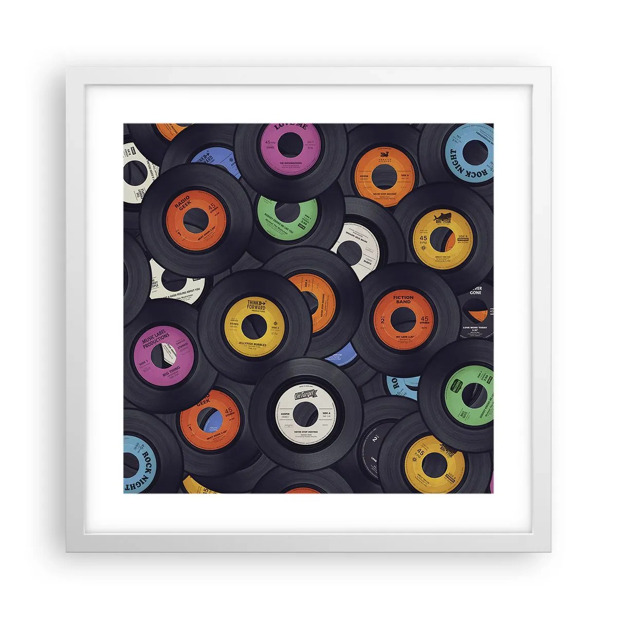 Poster in einem weißen Rahmen - Farben der Klassiker - 40x40 cm