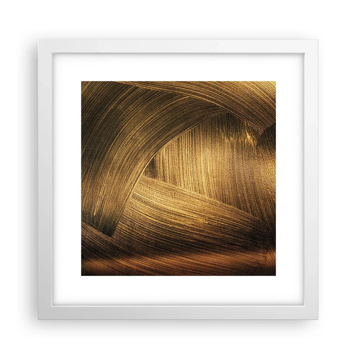 Poster in einem weißen Rahmen - In einem goldenen Labyrinth - 30x30 cm