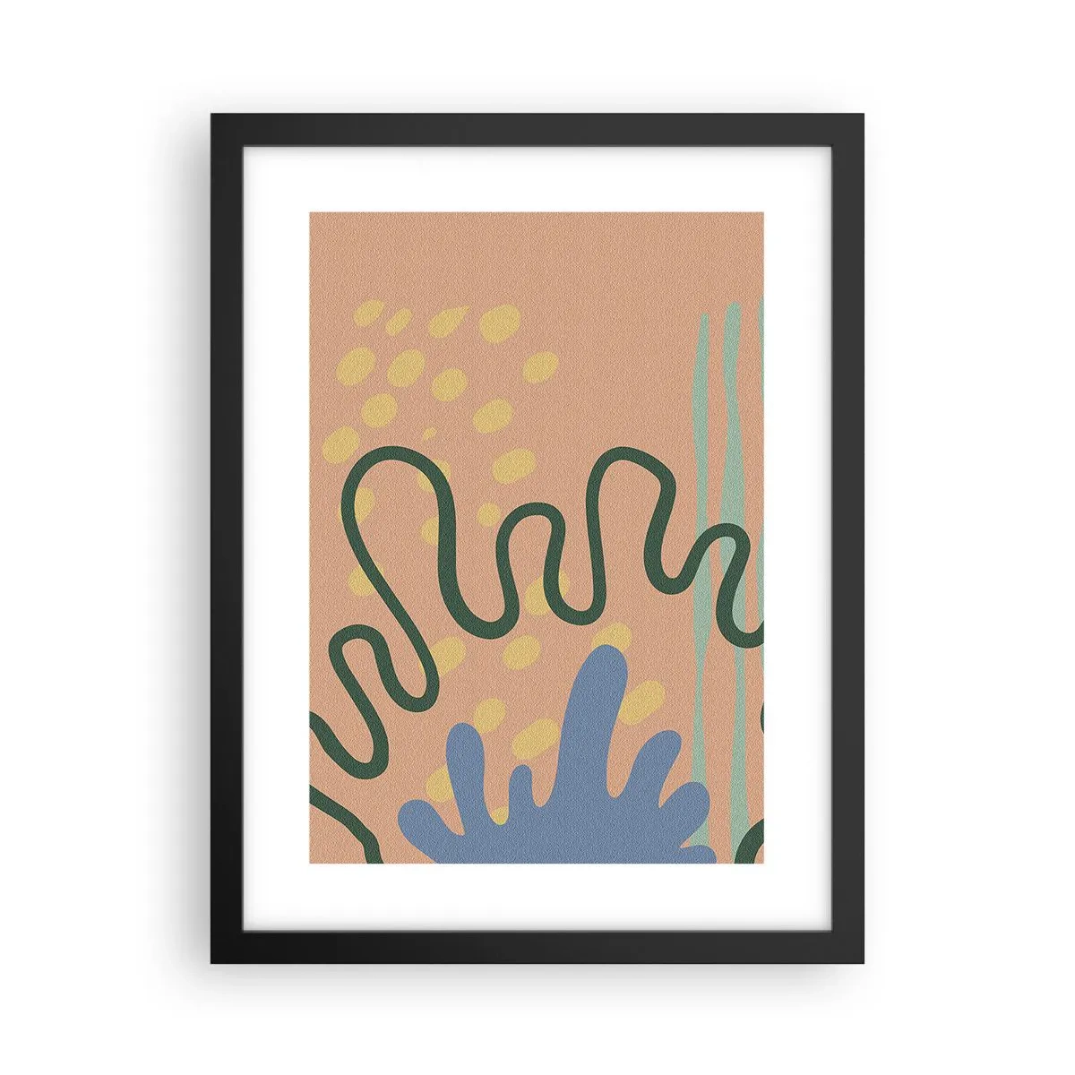 Poster in einem schwarzem Rahmen - Abstraktion: Vielfalt der Natur - 30x40 cm