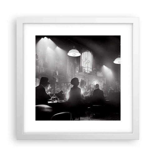 Poster in einem weißen Rahmen - In Jazz-Atmosphäre - 30x30 cm